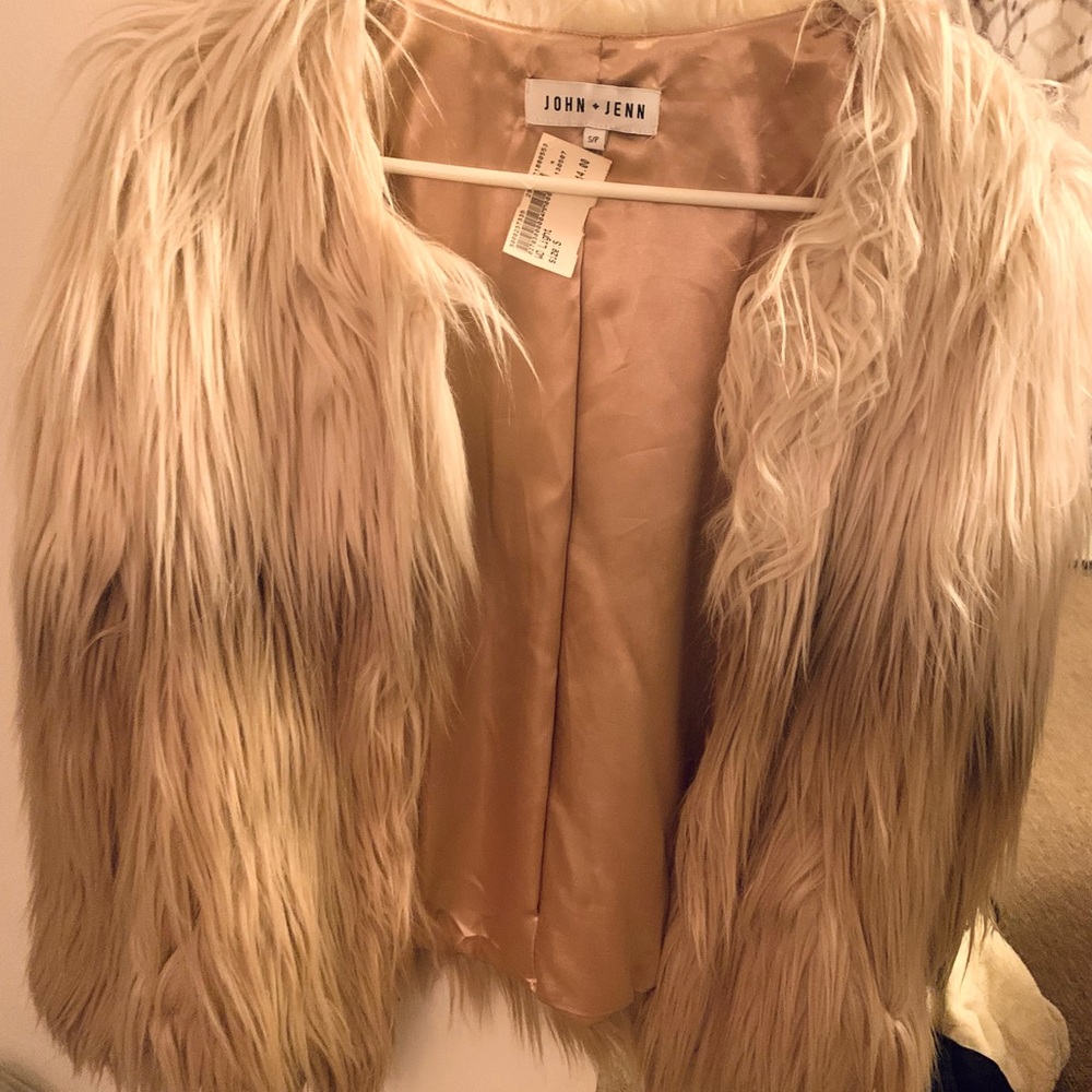John & Jenn Brown Faux Fur Winter Coat